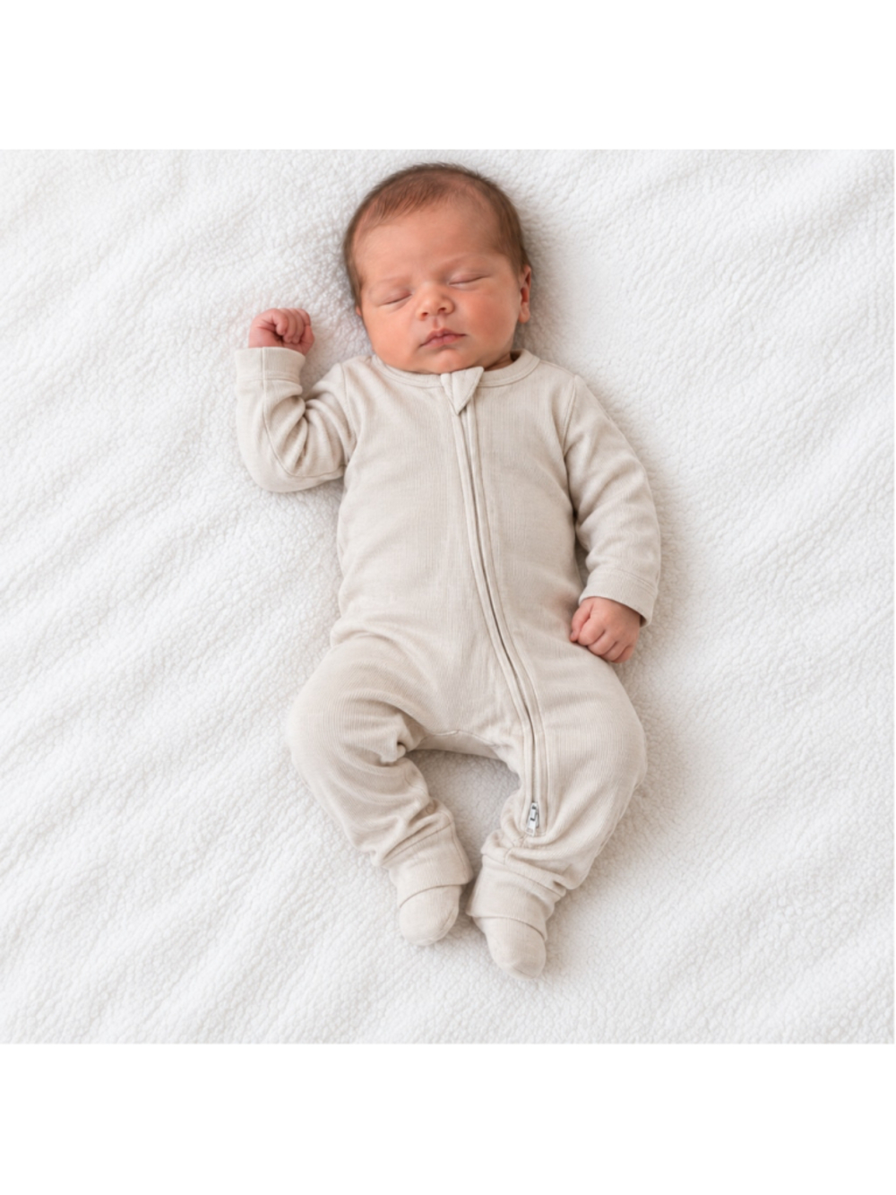 Baby Boy's Cloud Island Modal 2-Way Zip Bodysuit – Tan – Newborn – NWOT